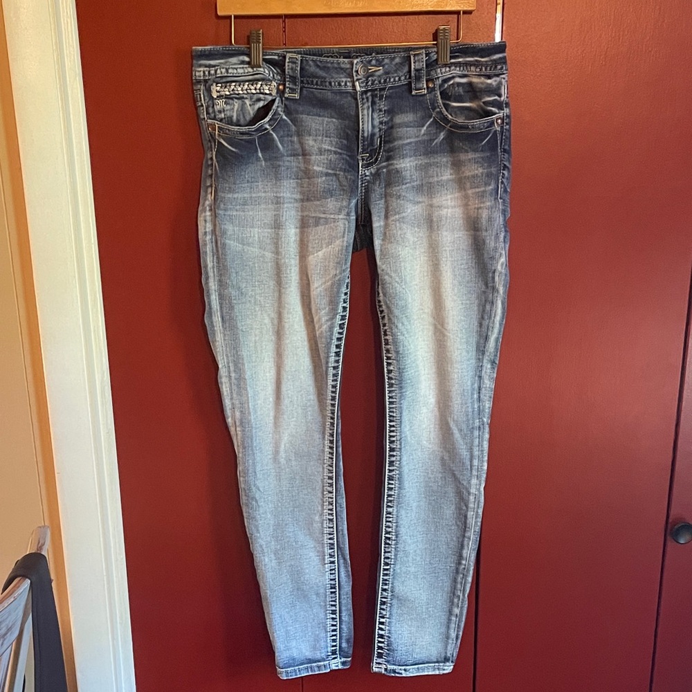 Miss Me Blue Skinny Jeans